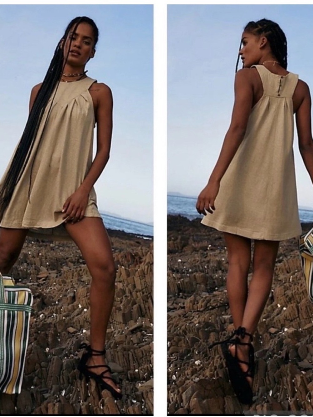 Free People Salt Marsh Mini Dress Sz L NWT